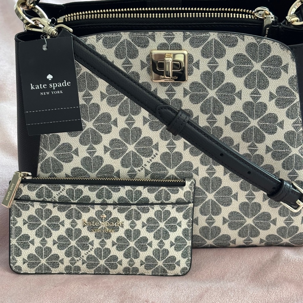 NWT Kate Spade - Spade Flower PV purse INCLUDING matching slim wallet NWT - Picture 14 of 16